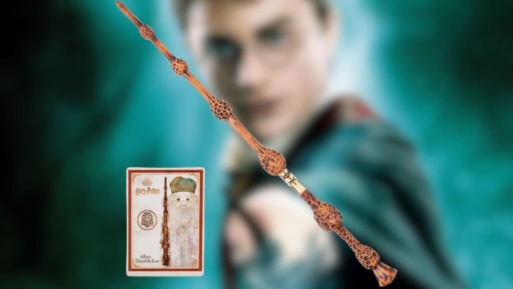 Spellbinding Albus Dumbledore magic wand with spell card