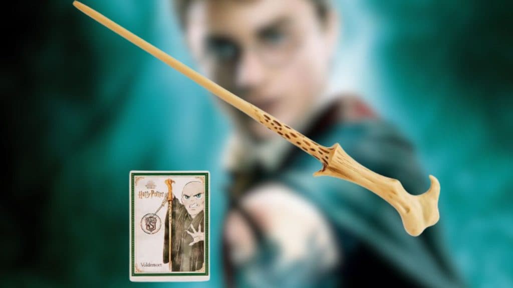Spellbinding Voldemort magic wand with spell card