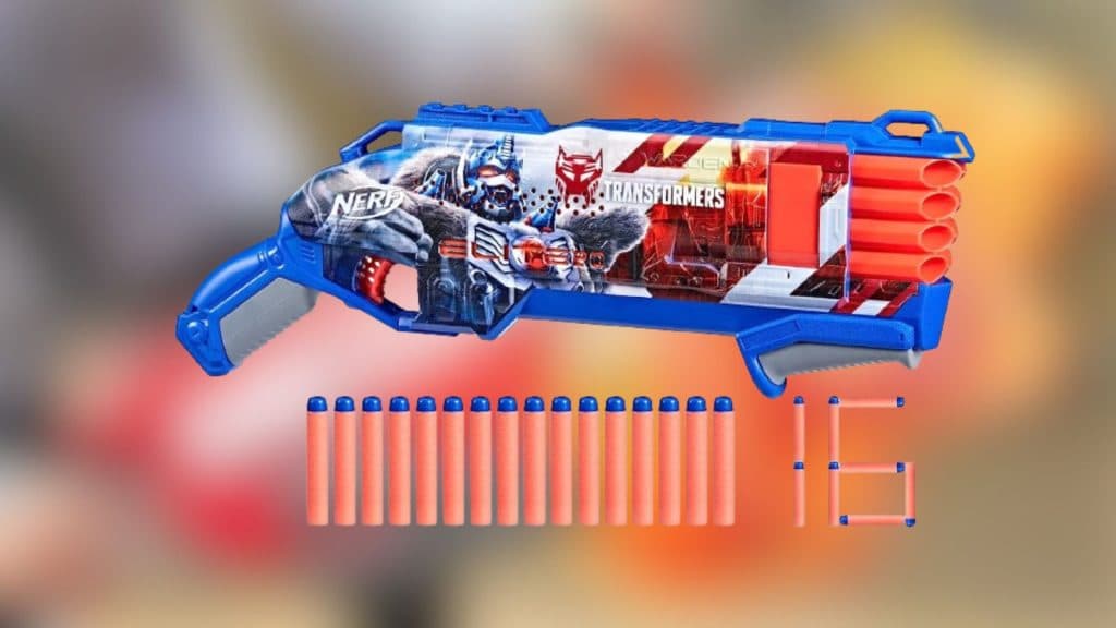 NERF Transformers Optimus Primal blaster