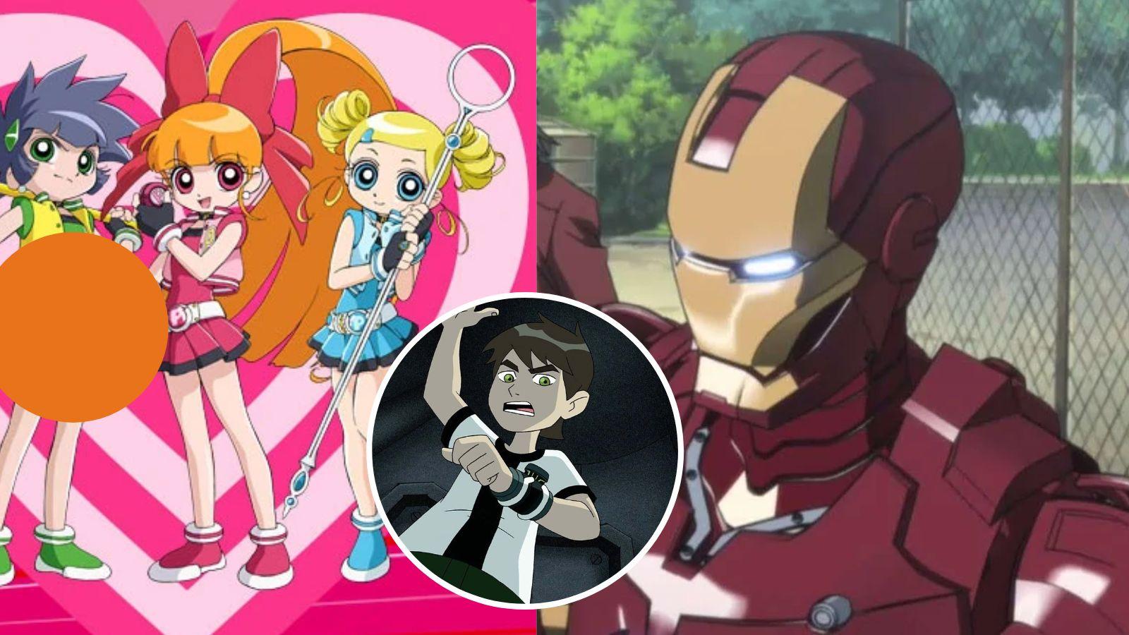 Screenshots from Powerpuff Girls Z, Ben 10 and Marvel Anime