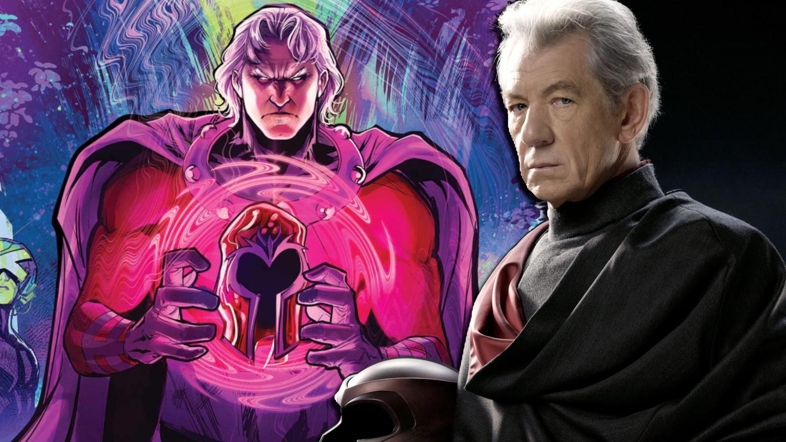 Ian McKellan as Magneto with Magneto from Marvel Comics
