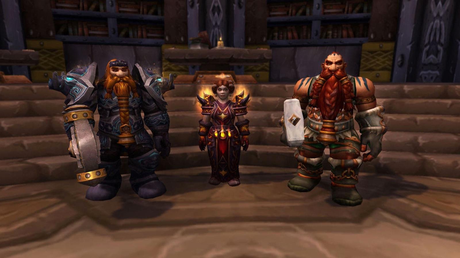 Wow Dwarf characters standing together