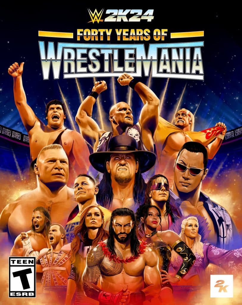 WWE 2K24 40 Years of WrestleMania cover