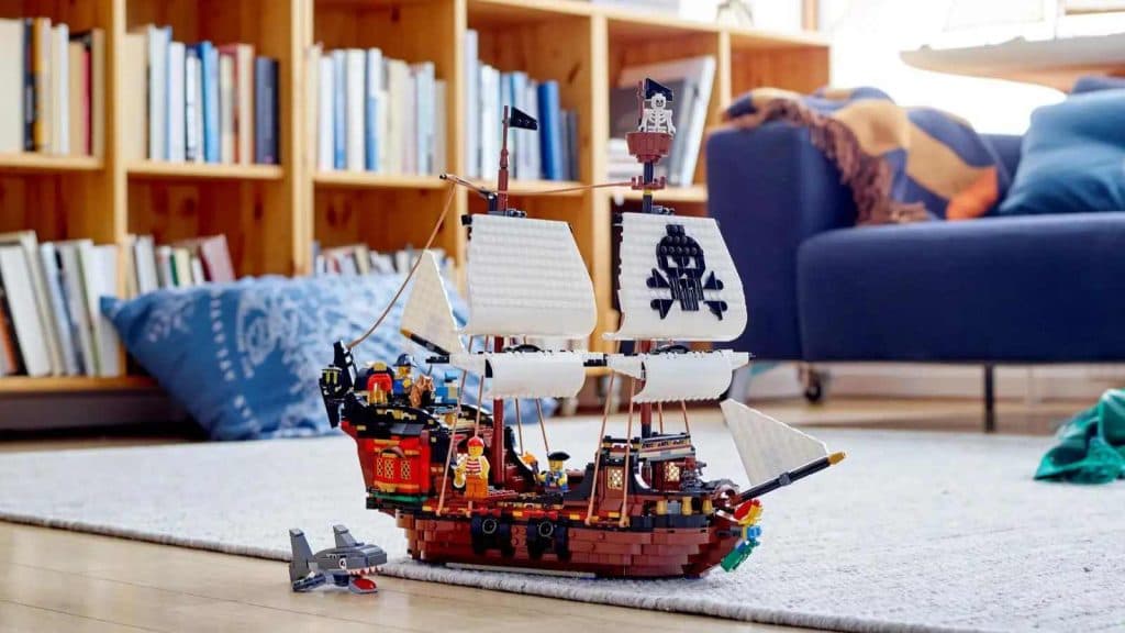 The LEGO Creator 3in1 Pirate Ship on display