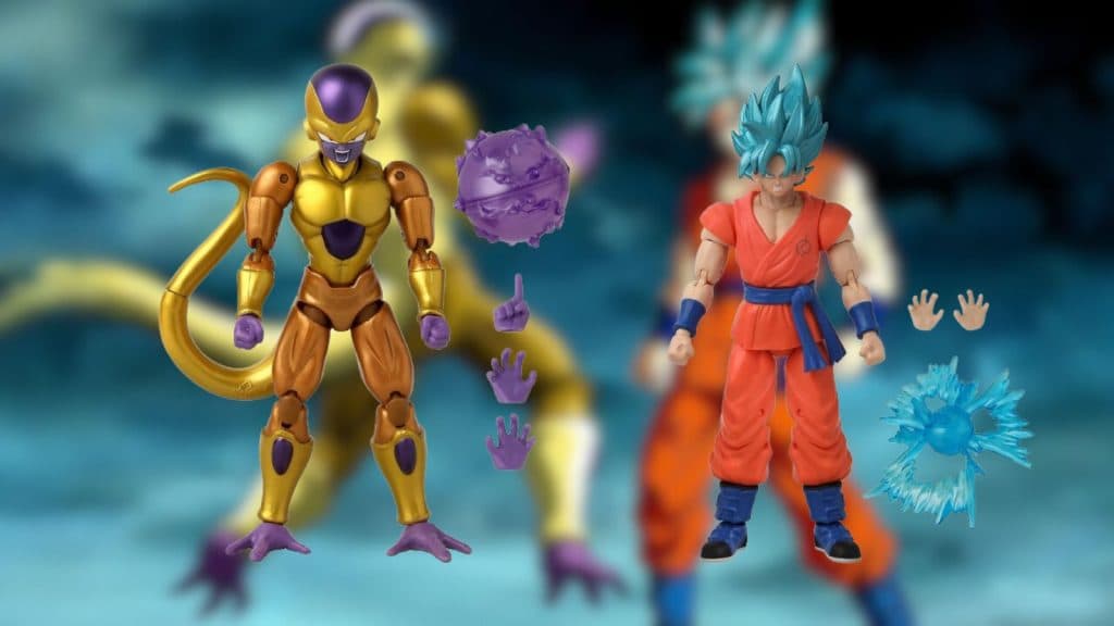 Dragon Ball Super Saiyan Blue Goku Vs Golden Frieza action figure