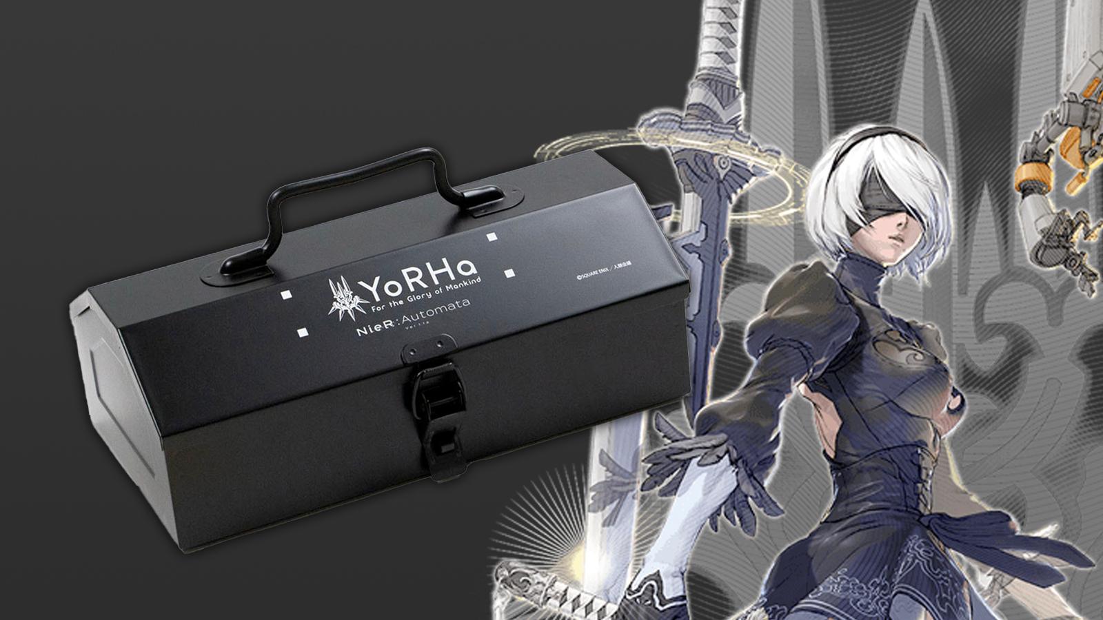 nier automata toolbox on top of image of 2b