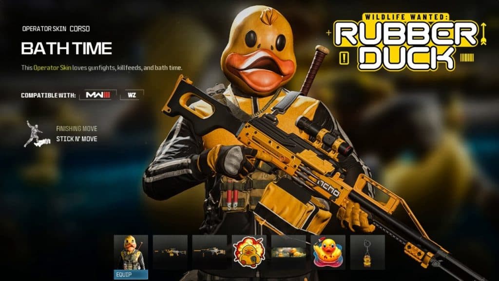 Rubber Duck operator bundle in MW3 and Warzone