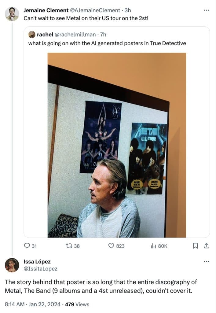 Tweets about posters in True Detective Season 4 Episode 2