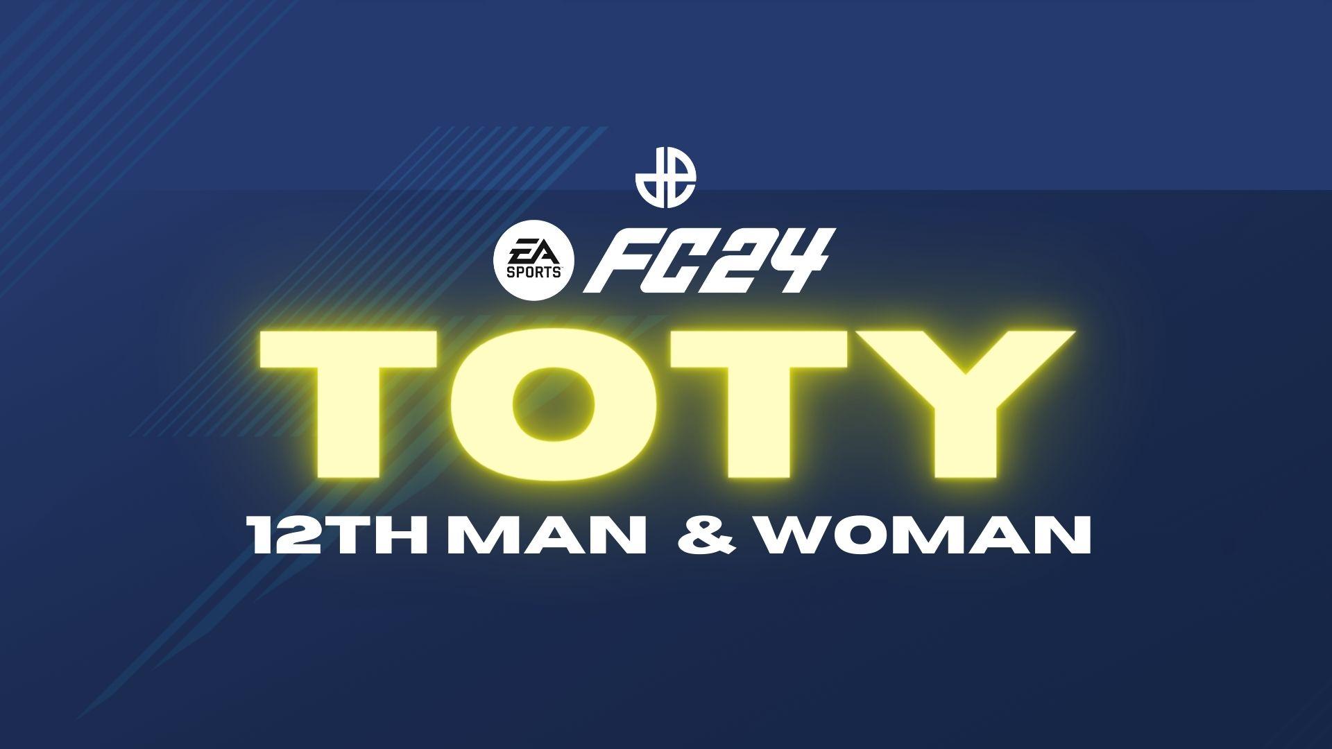 EA SPORTS FC TOTY logo with 12th man and woman text