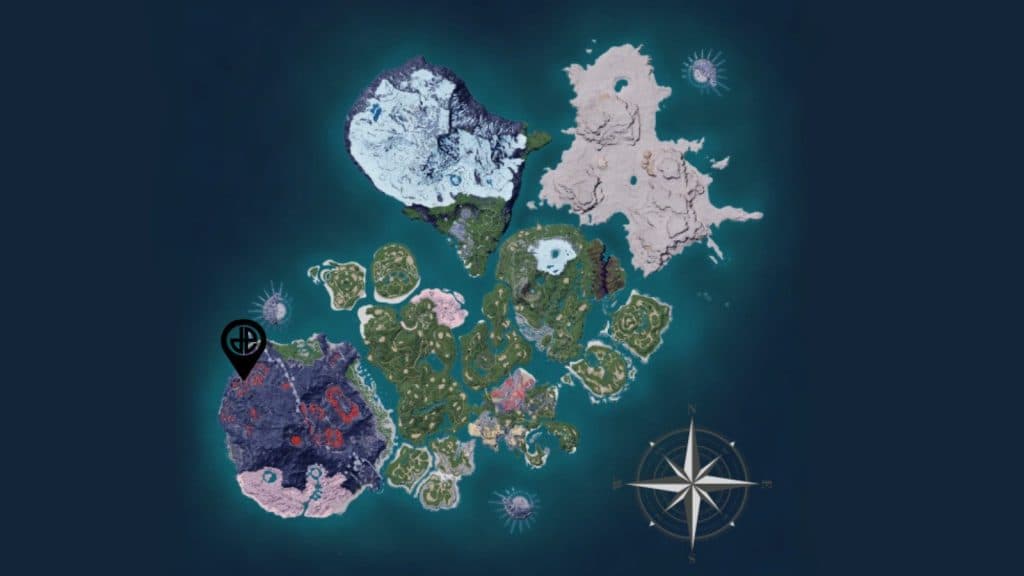 Jetragon location map for Palworld