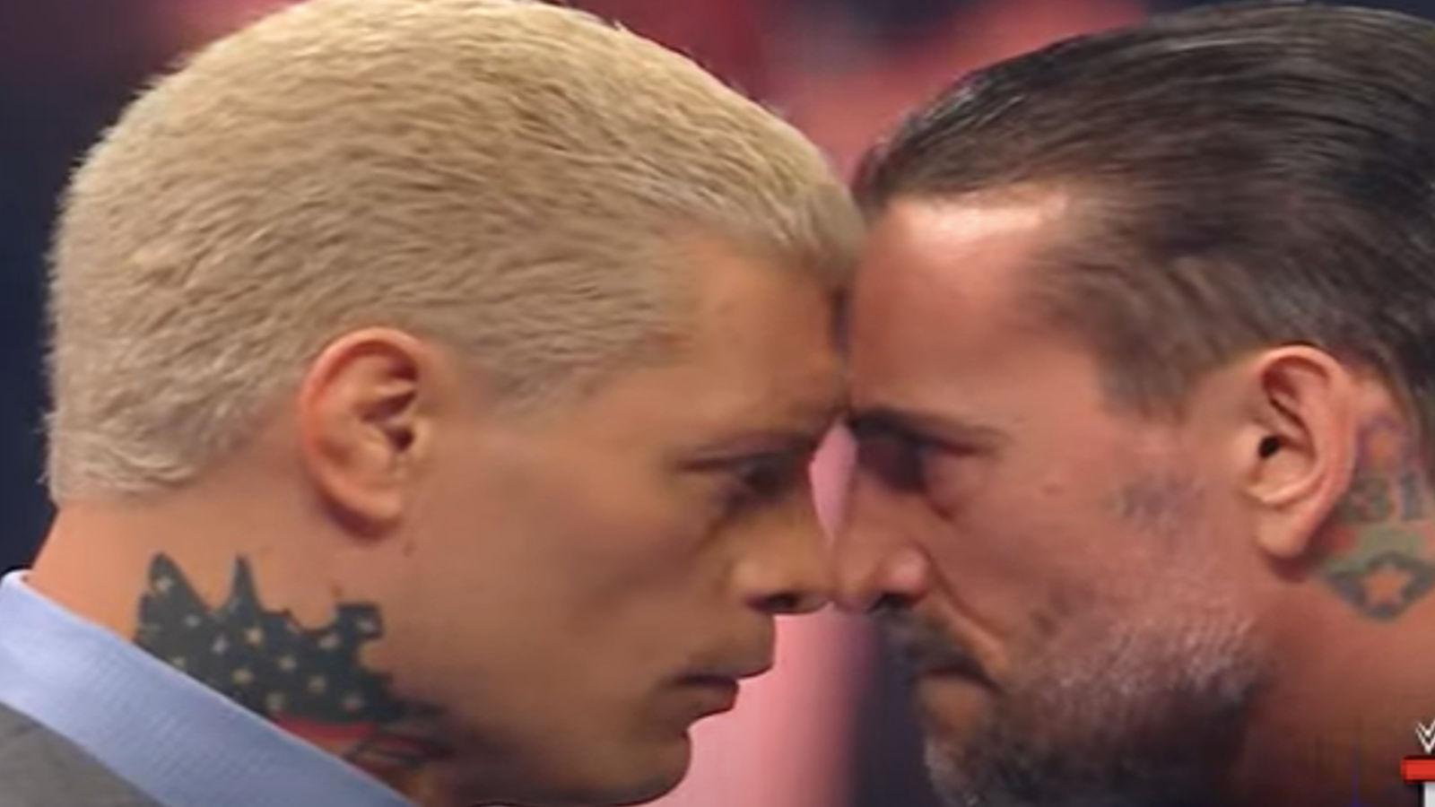 CM Punk faces off with Cody Rhodes.