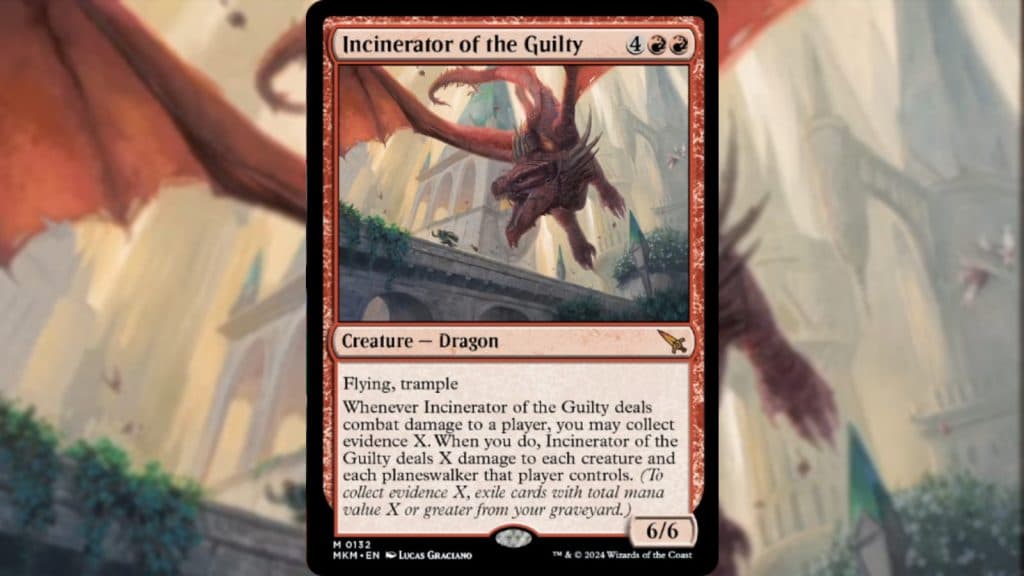 MTG Karlov Manor Dragon - Incinerator of the Guilty card