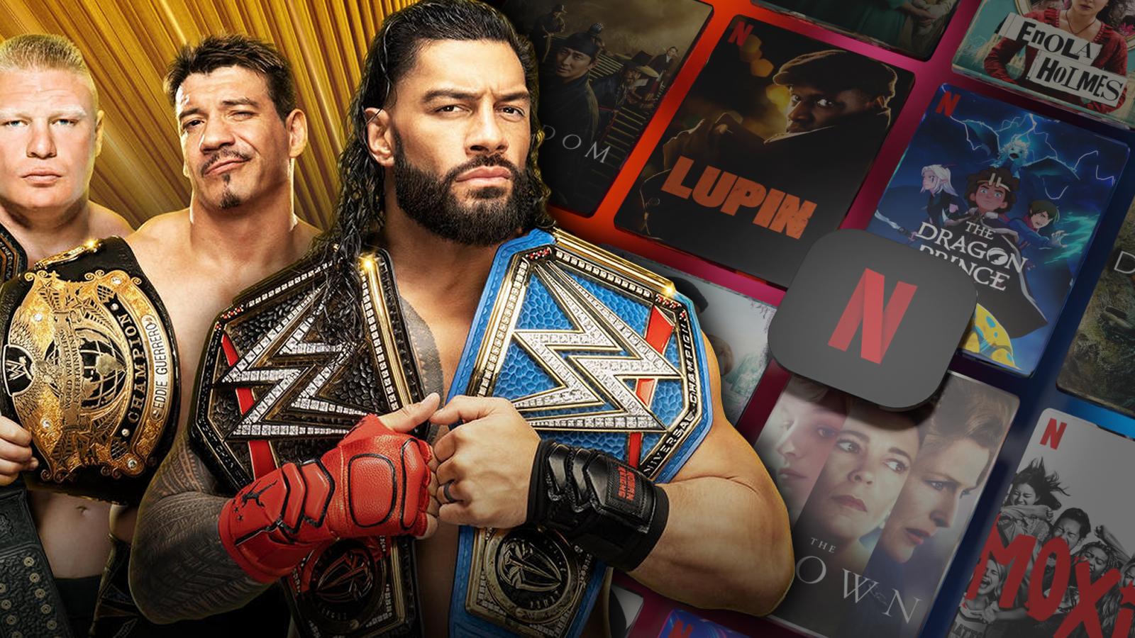 WWE superstars and Netflix promo artwork