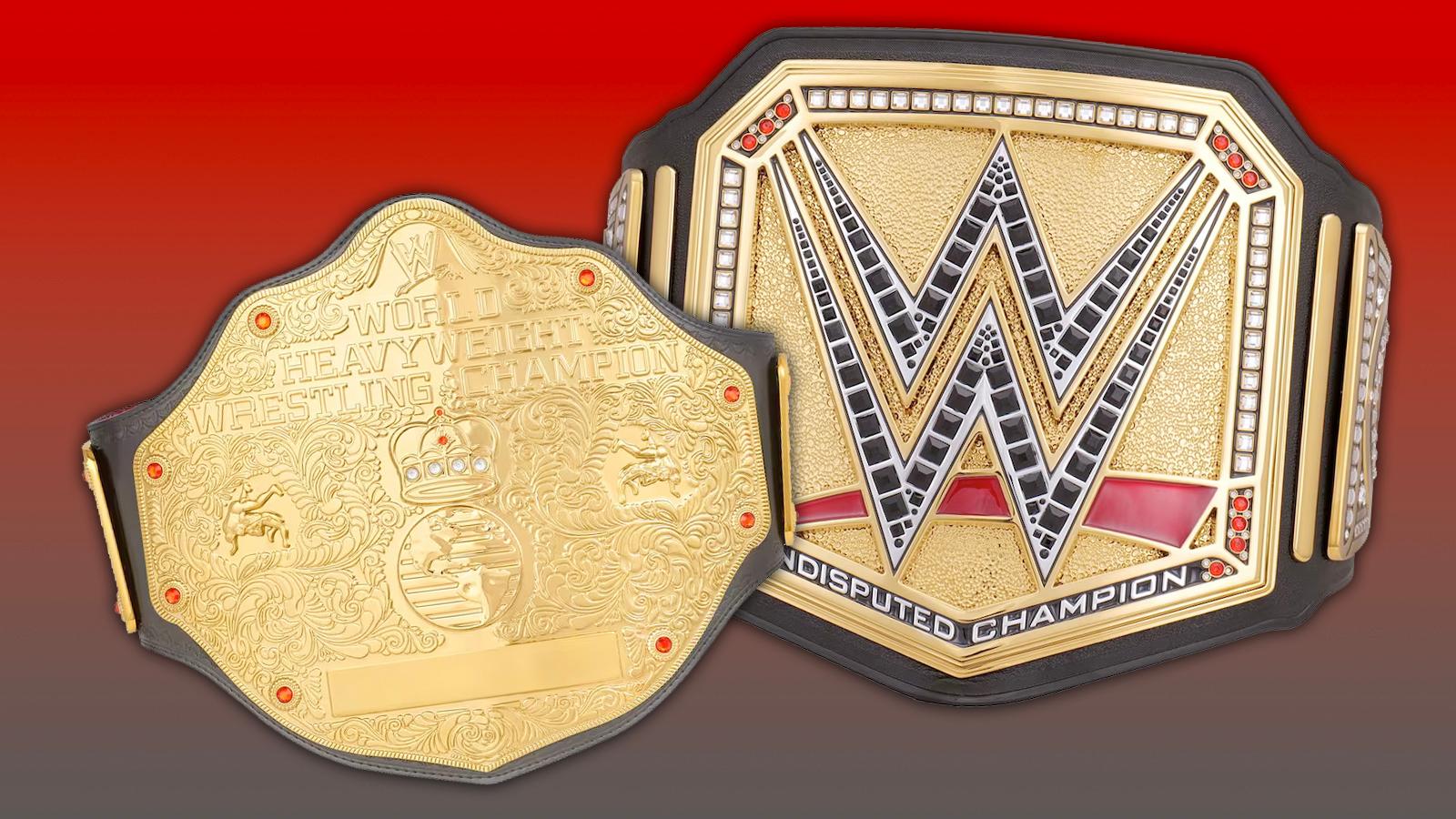 WWE Heavyweight Big Gold Belt and Universal Belt