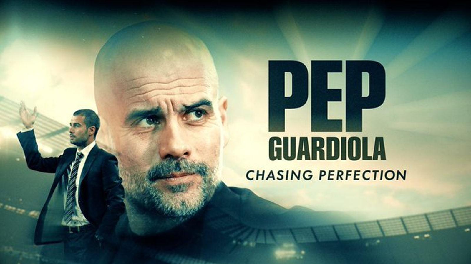 An advert for Pep Guardiola: Chasing Perfection.