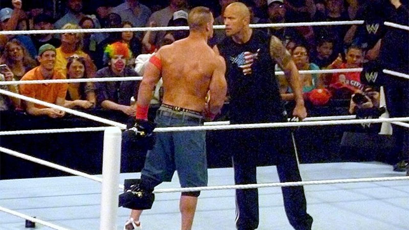The Rock and John Cena agree to a match at WWE WrestleMania XXVIII