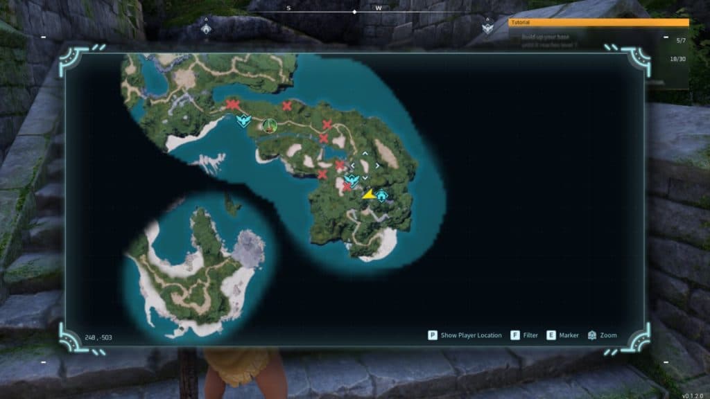 A screenshot featuring Chikipi location in the Palworld map