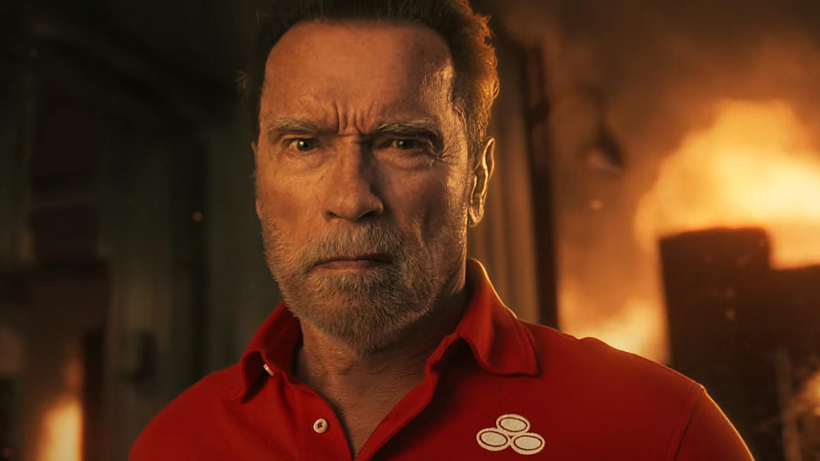 Arnold Schwarzenegger in the Agent State Farm trailer