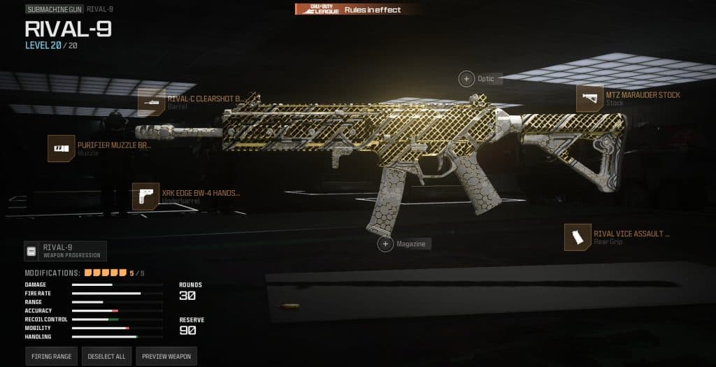 MW3 Rival-9 weapon loadout used by the number one Ranked player Havok.