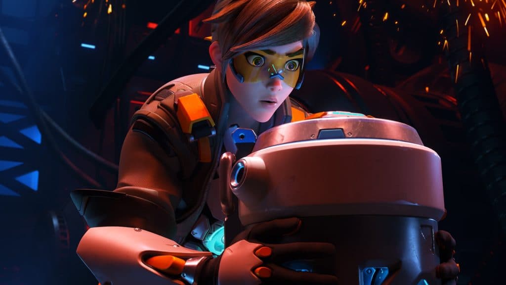 A screenshot featuring Tracer in Overwatch 2.