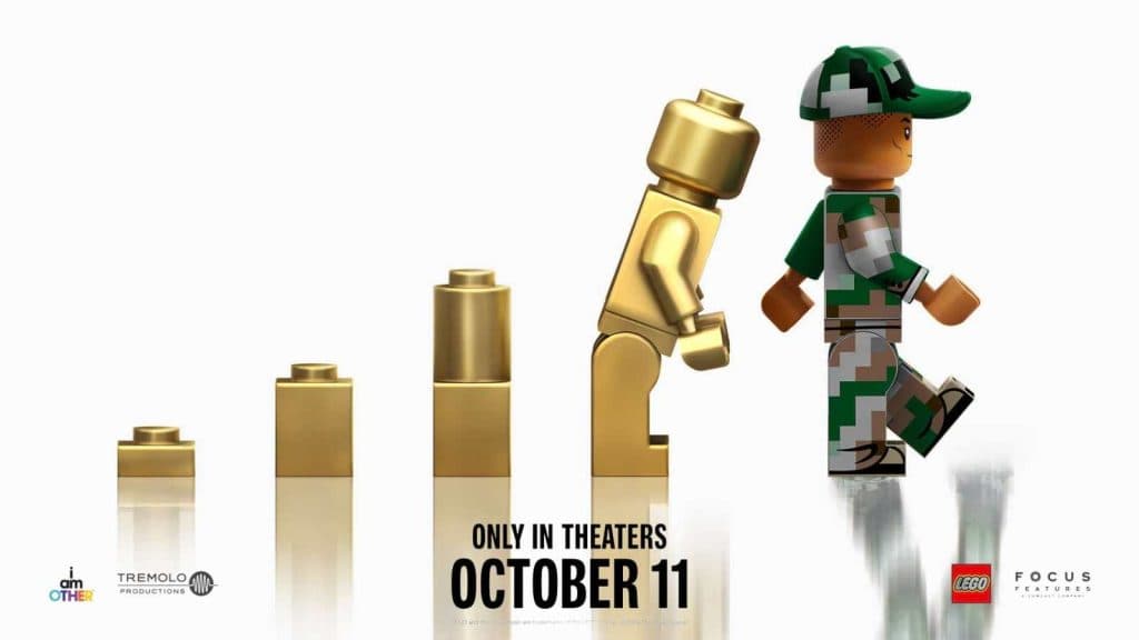 The teaser poster for 'Piece by Piece', the LEGO-style movie of Pharrell Williams' life.