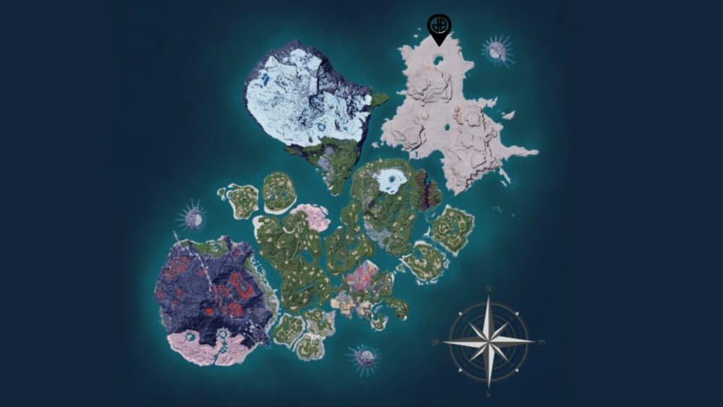 Palworld map Necromus