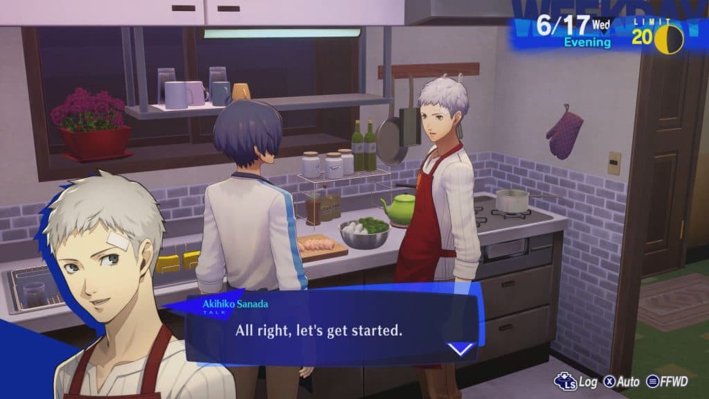 Cooking with Akihiko in Persona 3 Reload