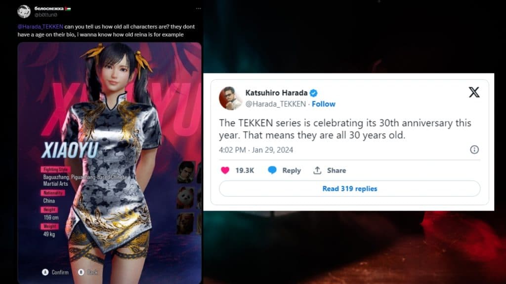 Katsuhiro Harada's reply to a Tekken 8 fan on X