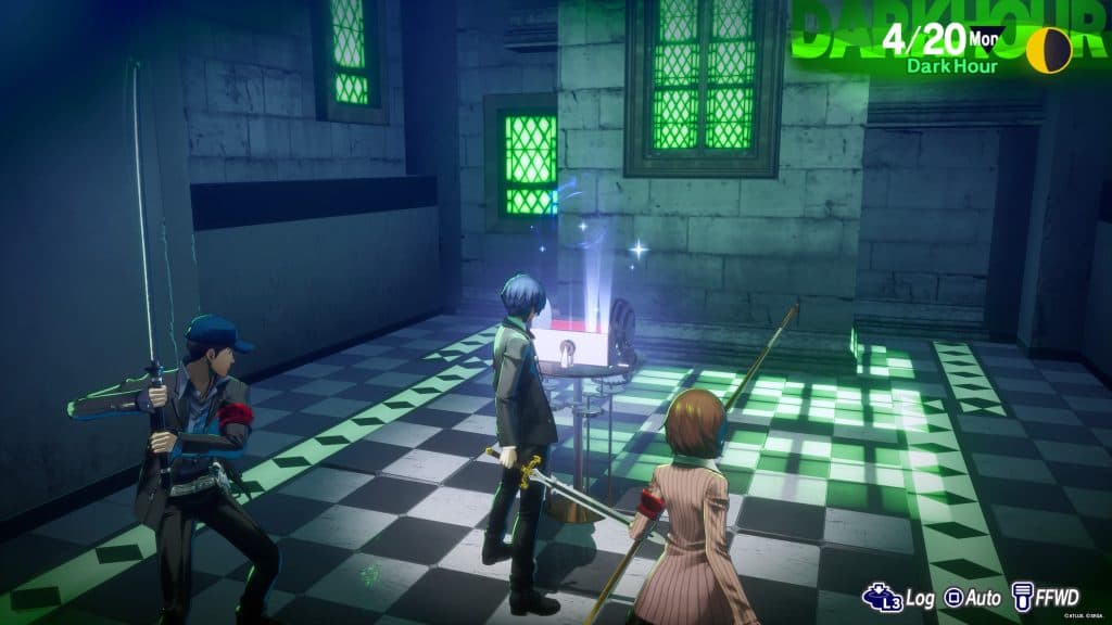An image of Persona 3 Reload gameplay featuring a chest that's been opened using Twilight Fragments.