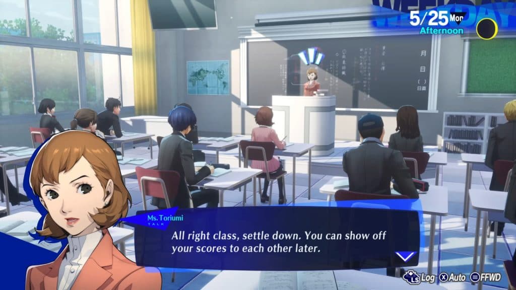 Persona 3 Reload classroom