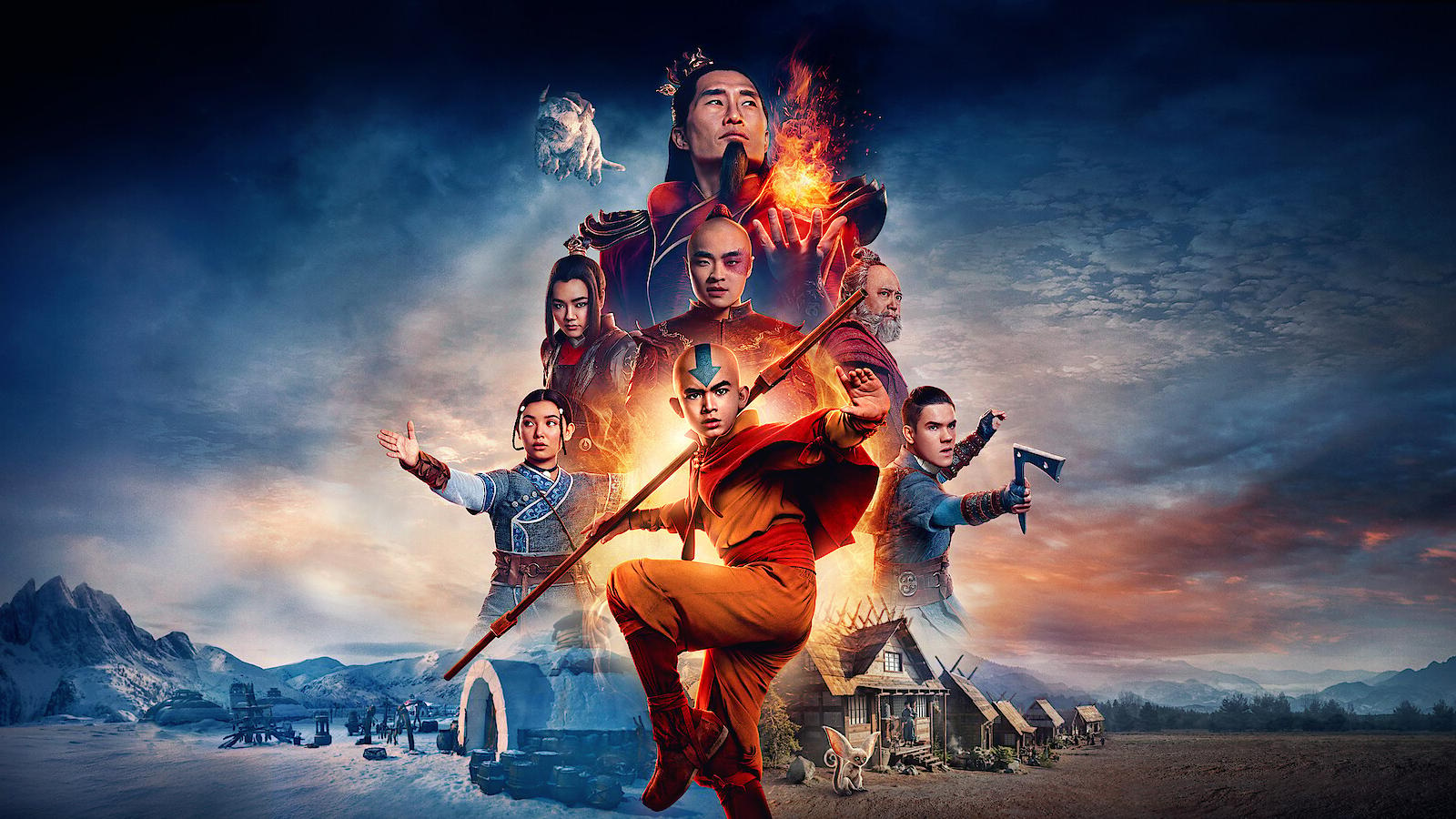 Promotional artwork for Netflix's Avatar: The Last Airbender