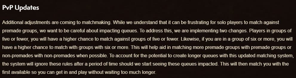 The post detailing upcoming PvP changes in Season of Discovery