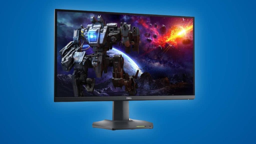 Image of the Dell G2724D Gaming Monitor on a blue background.