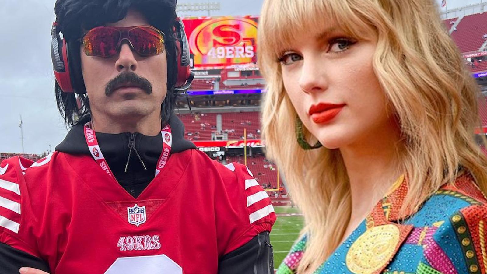 dr disrespect and taylor swift ahead of super bowl