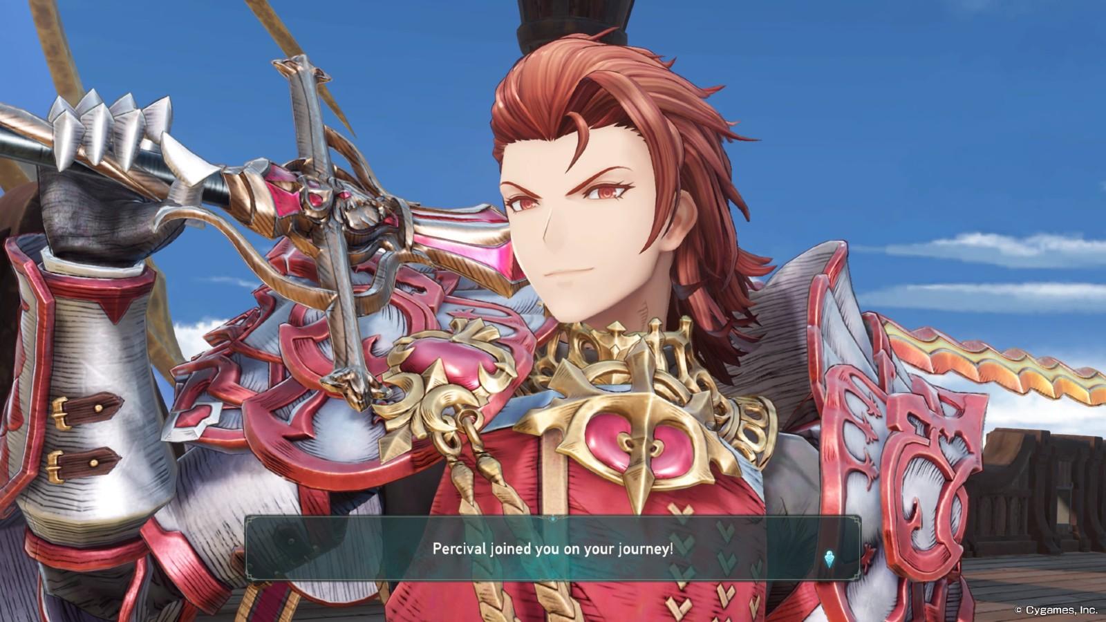 An image of Percival after he's been unlocked in Granblue Fantasy: Relink.