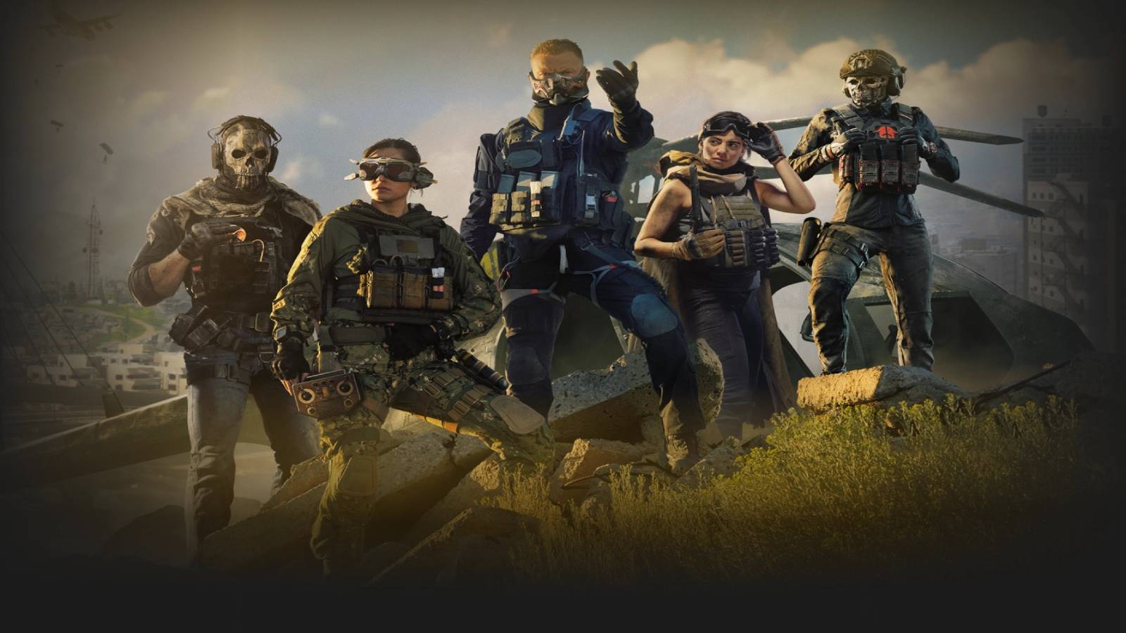 Warzone characters posing together