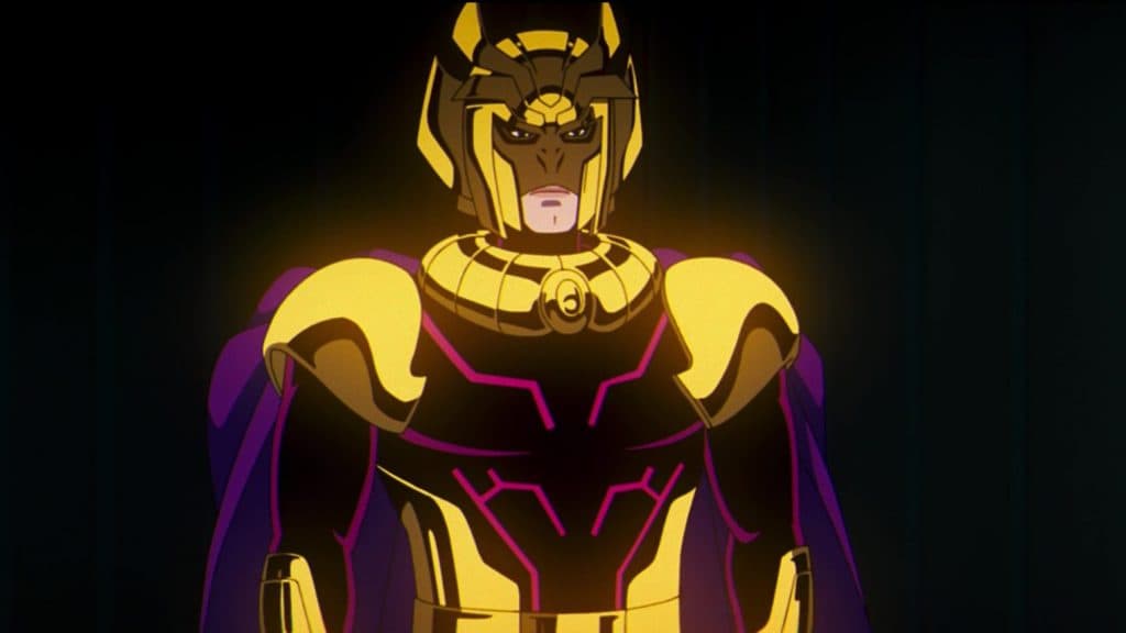 Professor Xavier wearing Shi'ar Battle Armor