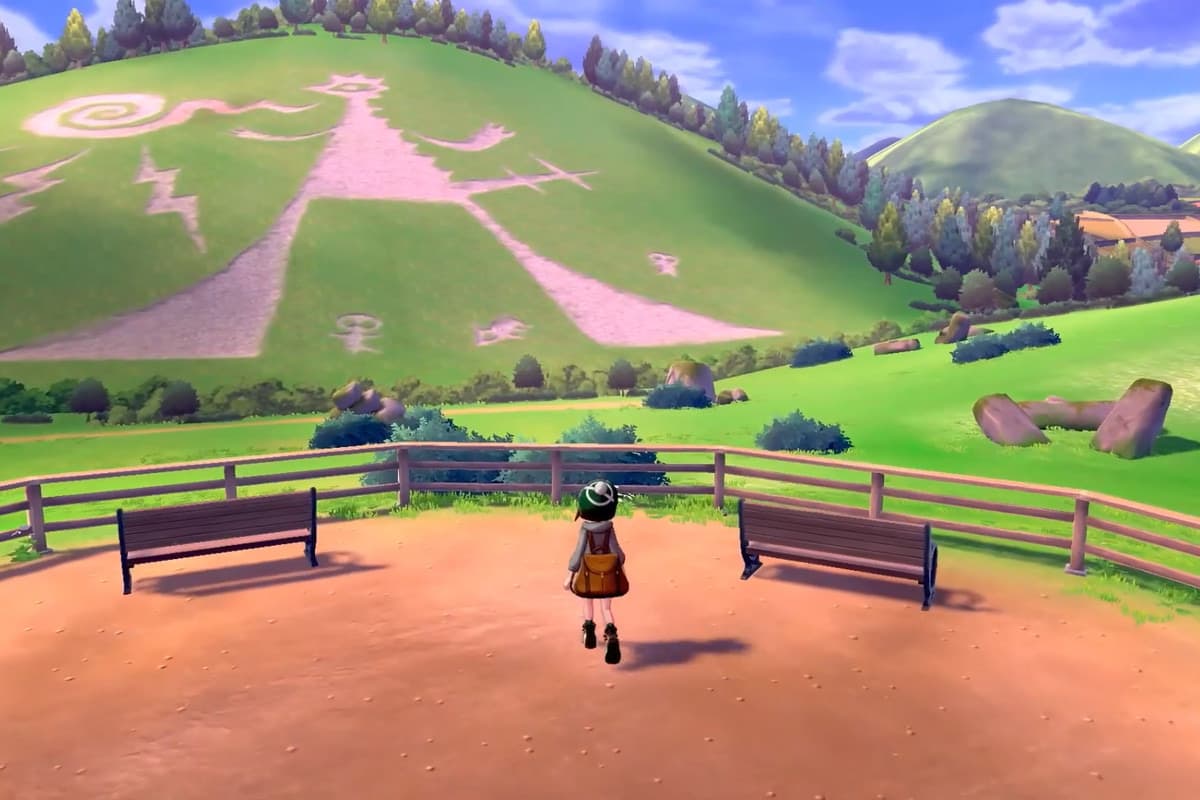 A screenshot of a character in the Galar region