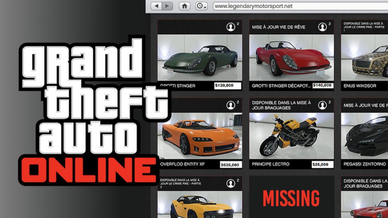 A list of all GTA Online cars available for free today