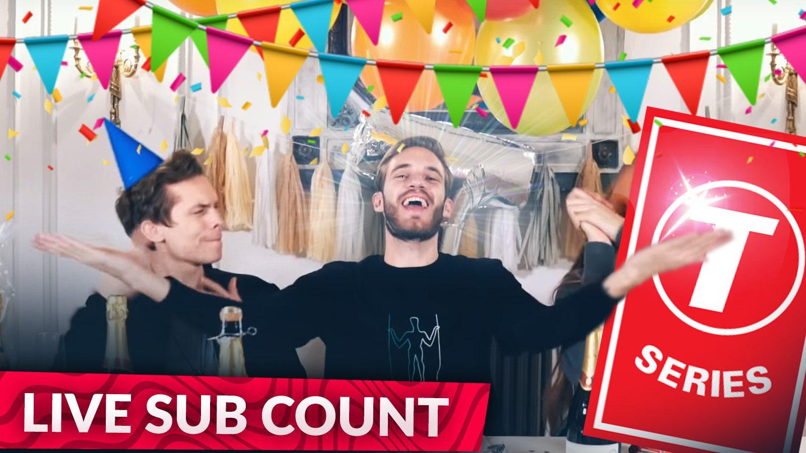 Top 50  Live Sub Count - PewDiePie, T-Series & More!