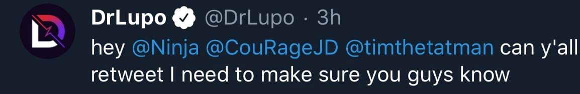 Twitter: @DrLupo