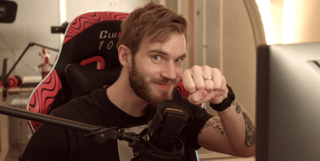 PewDiePie gives his YouTube fans a brofist before break