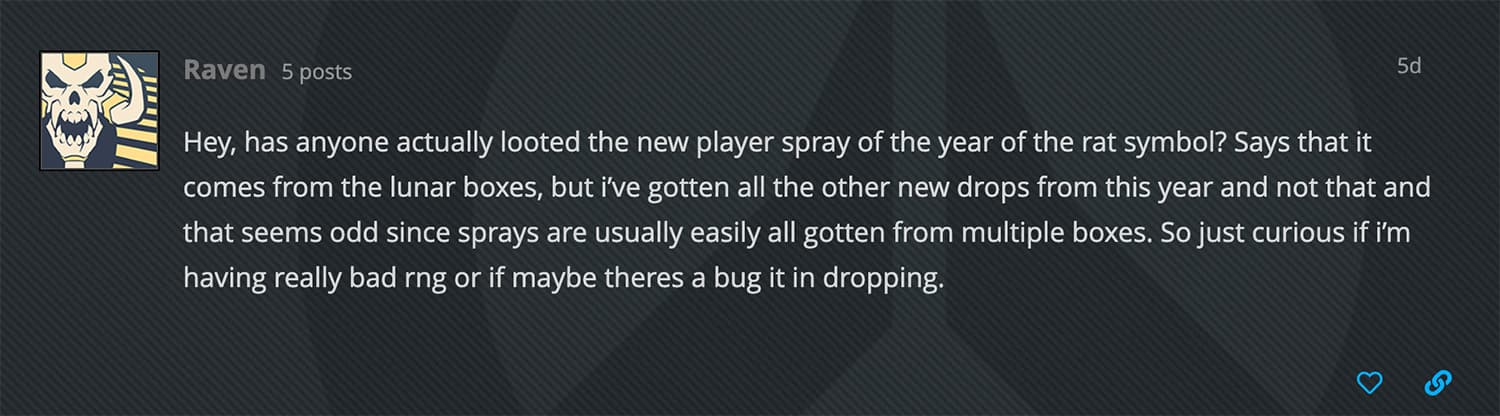 Overwatch comments Lunar New Year bug