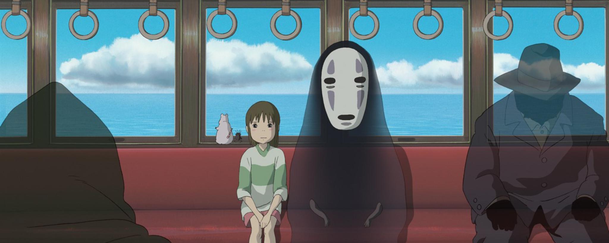 Chihiro and No Face on the bus