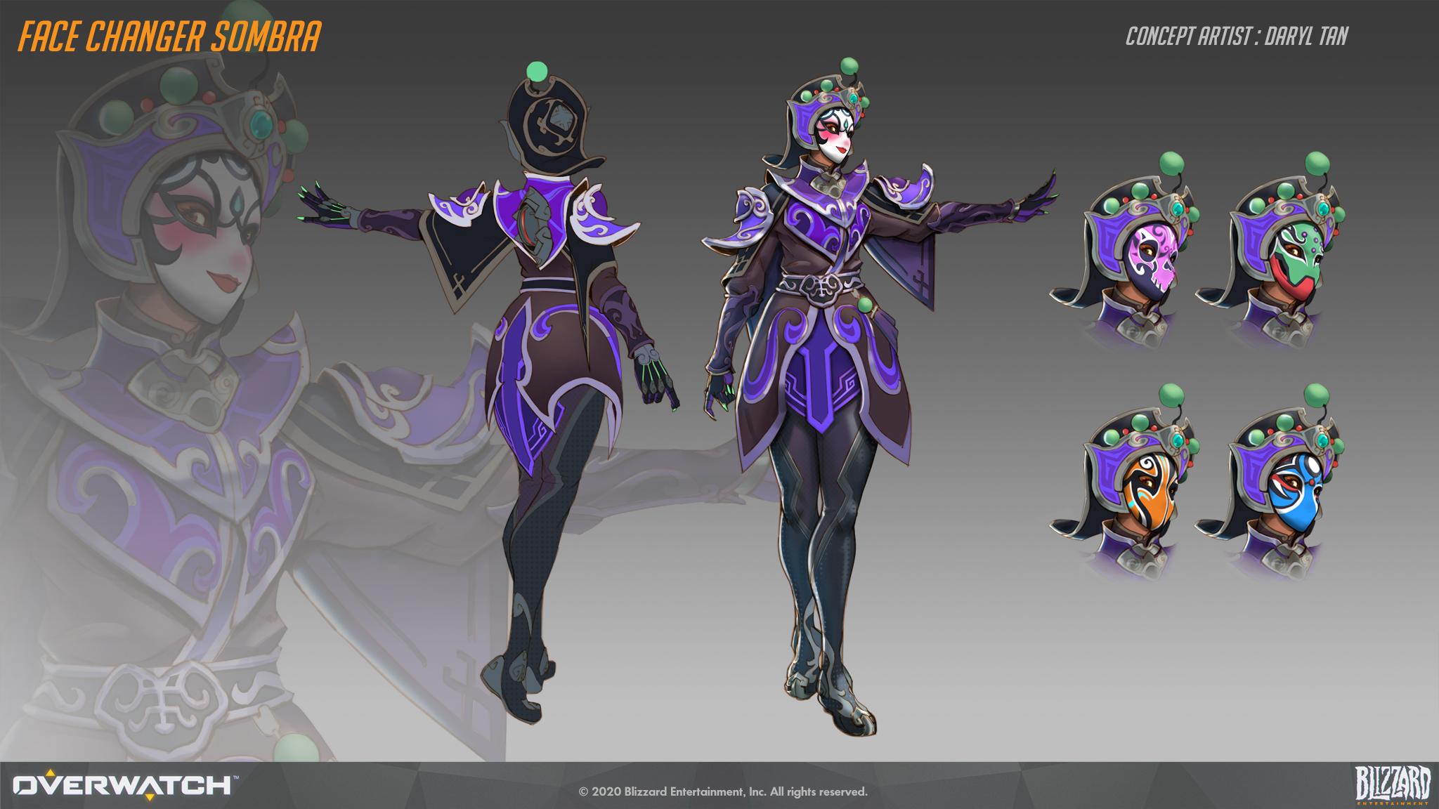 Face Changer Sombra Concept Art for Overwatch