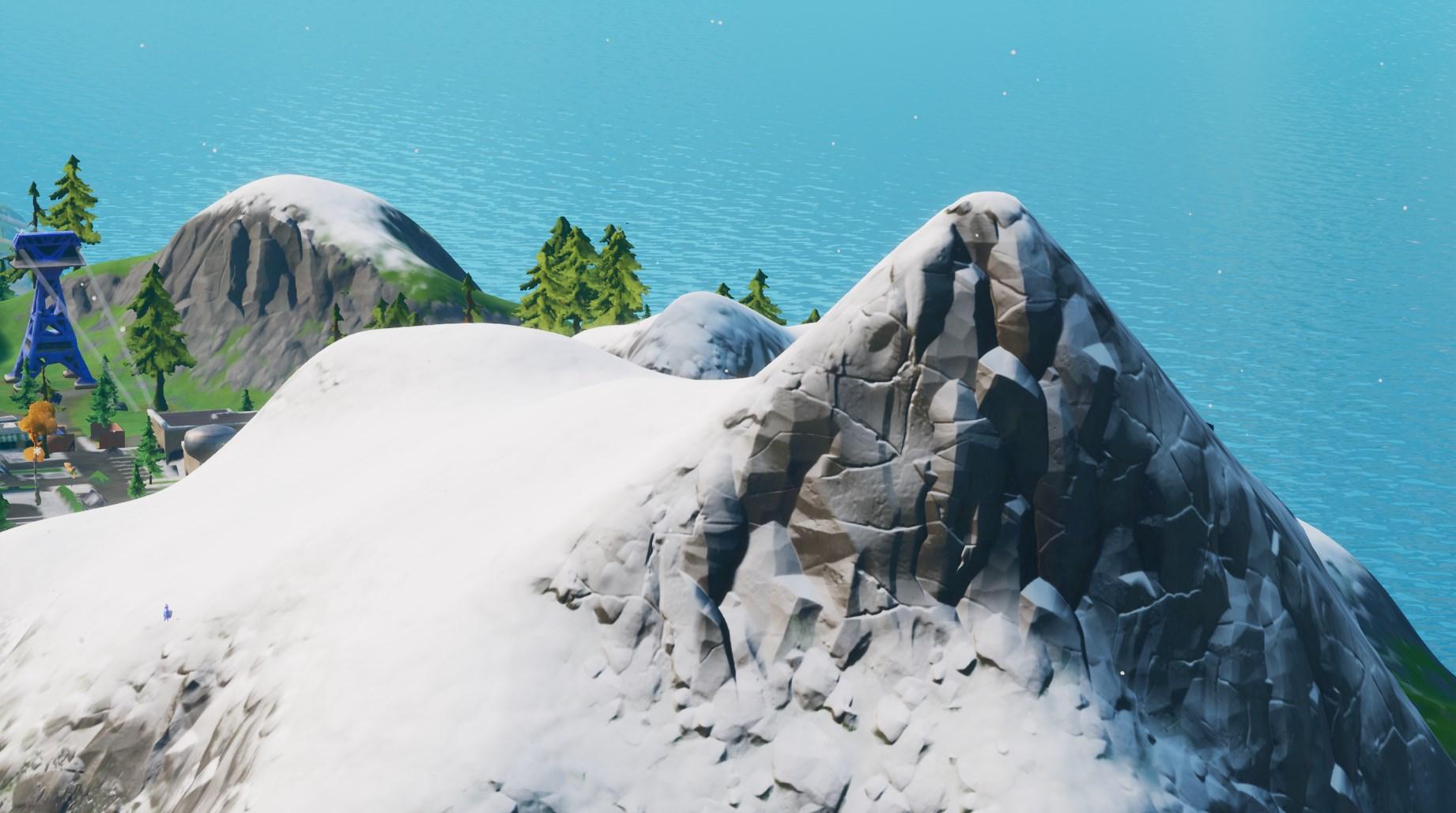 A mountain range in Fortnite Chapter 2, Season 1.