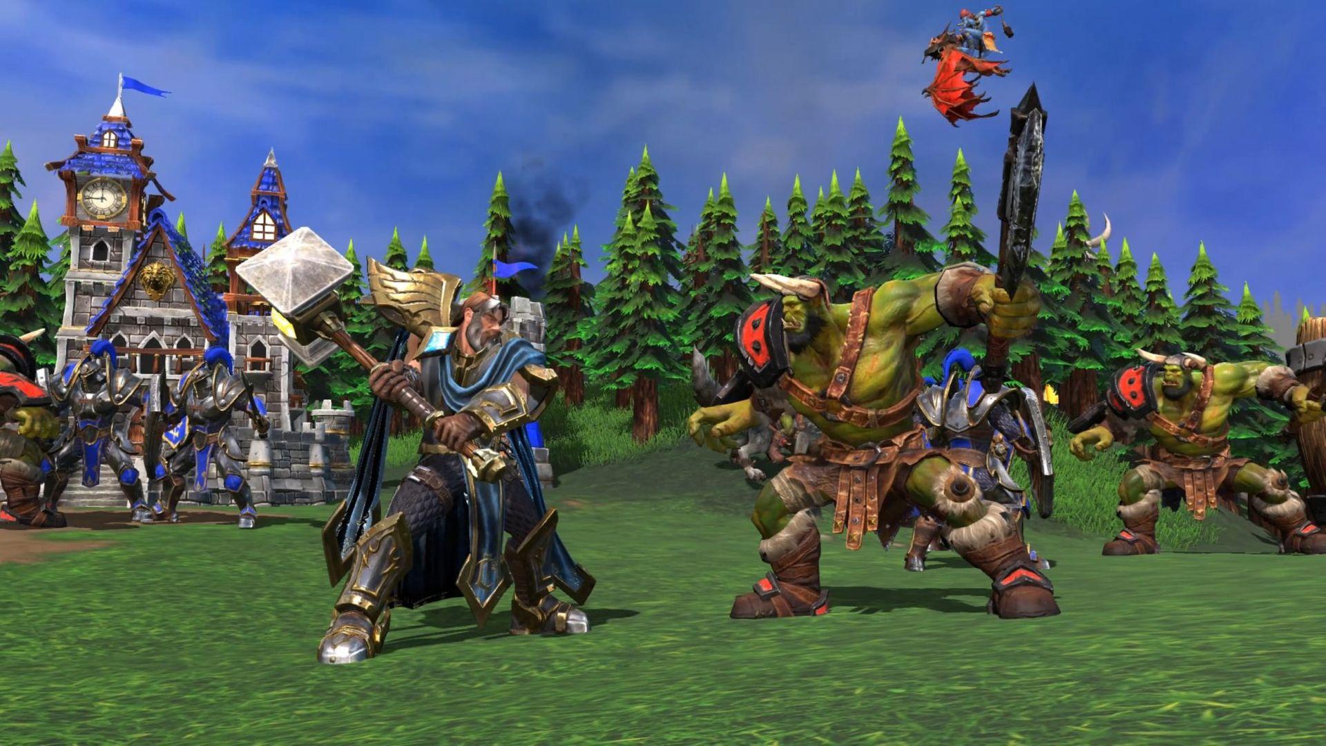 warcraft 3 reforged human orc fighting