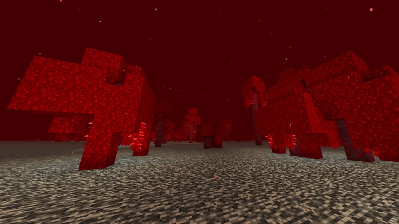 Crimson forest in Minecraft