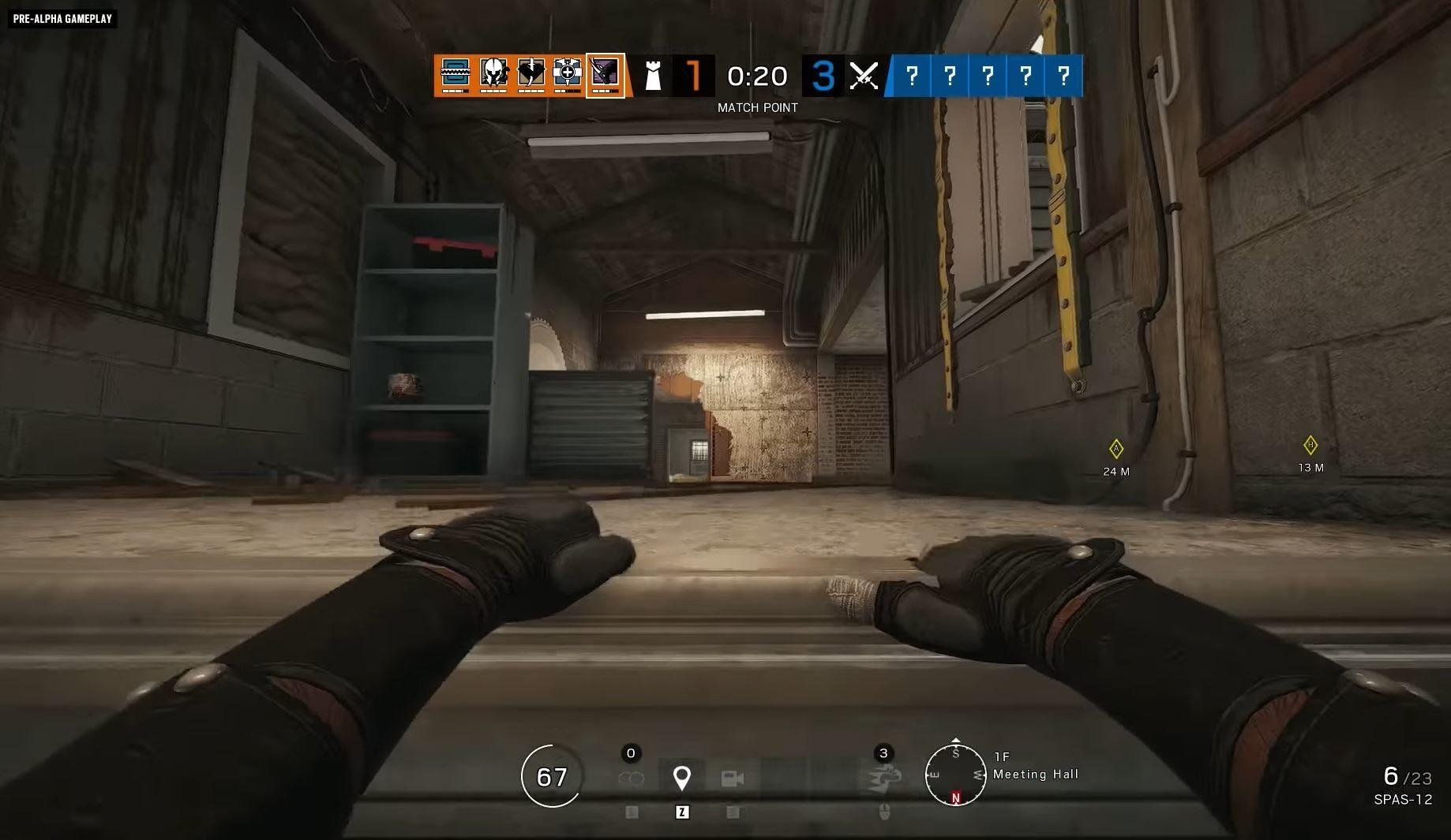 Oryx jumping up hatch in Rainbow 6