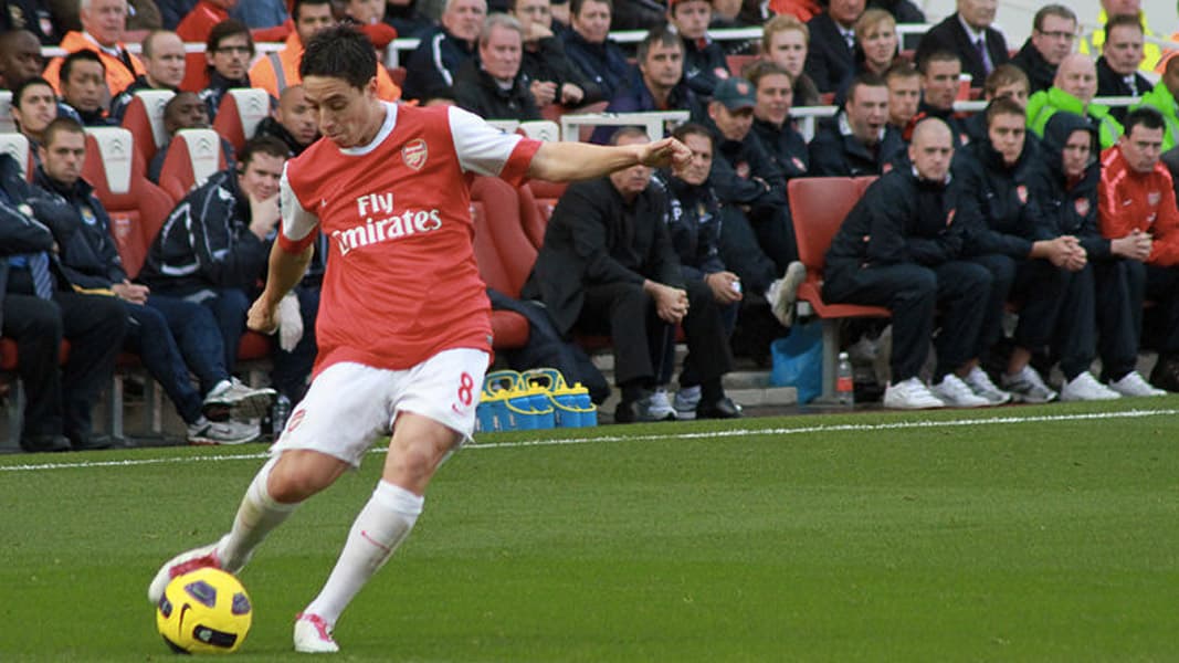 An image of Samir Nasri playing for Arsenal